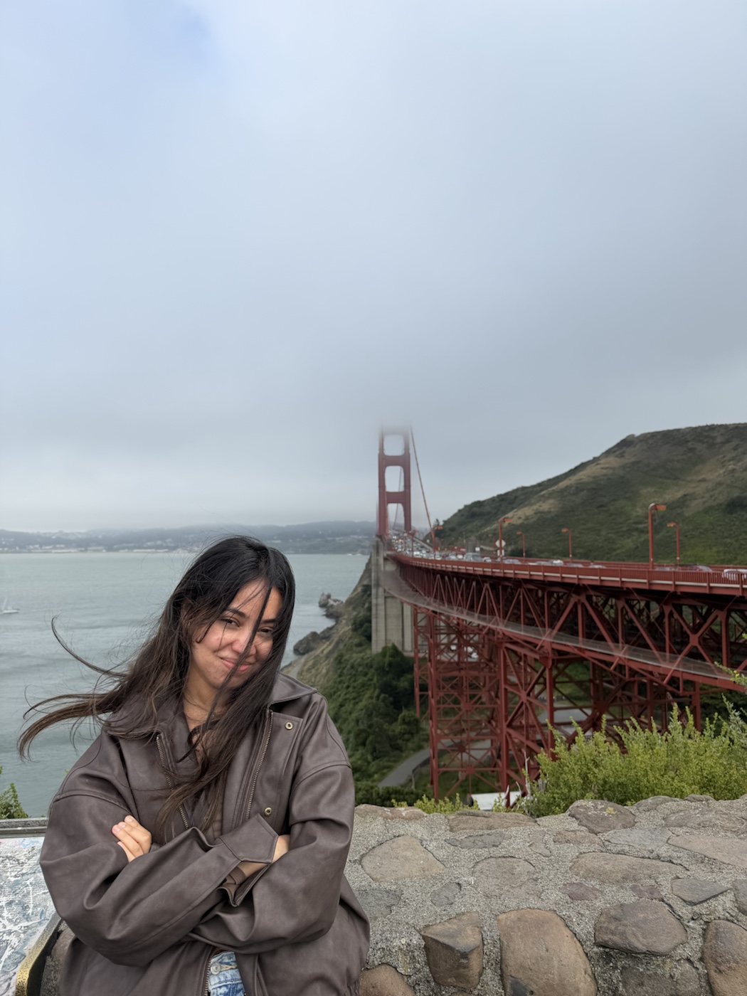 Aimon Rahman at the Golden Gate Bridge
