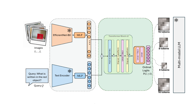 mmVB architecture assigning query-conditioned visual-token budgets across multiple images